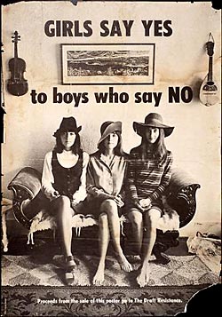 Draft resistance poster featuring Joan Baez. 1966.